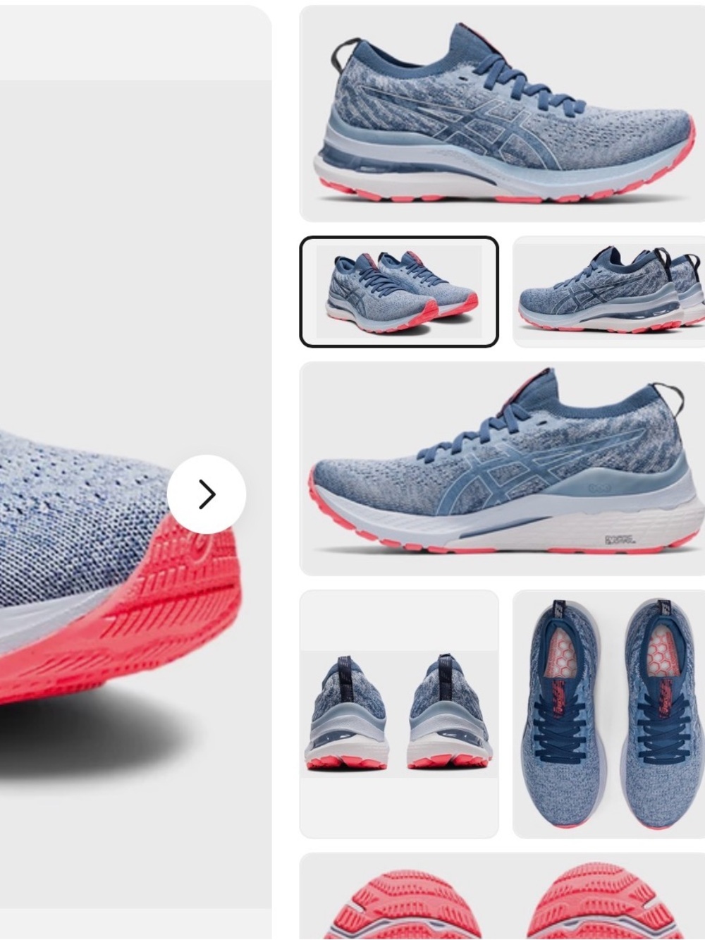 ASICS Women's Gel-Kayano 28 MK 
Size 9
Knit Mist/Soft Sky